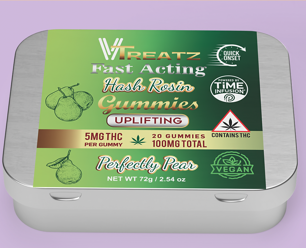 Photograph of product: Perfectly Pear 100mg Fast Acting au chocolat Rosin Gummies