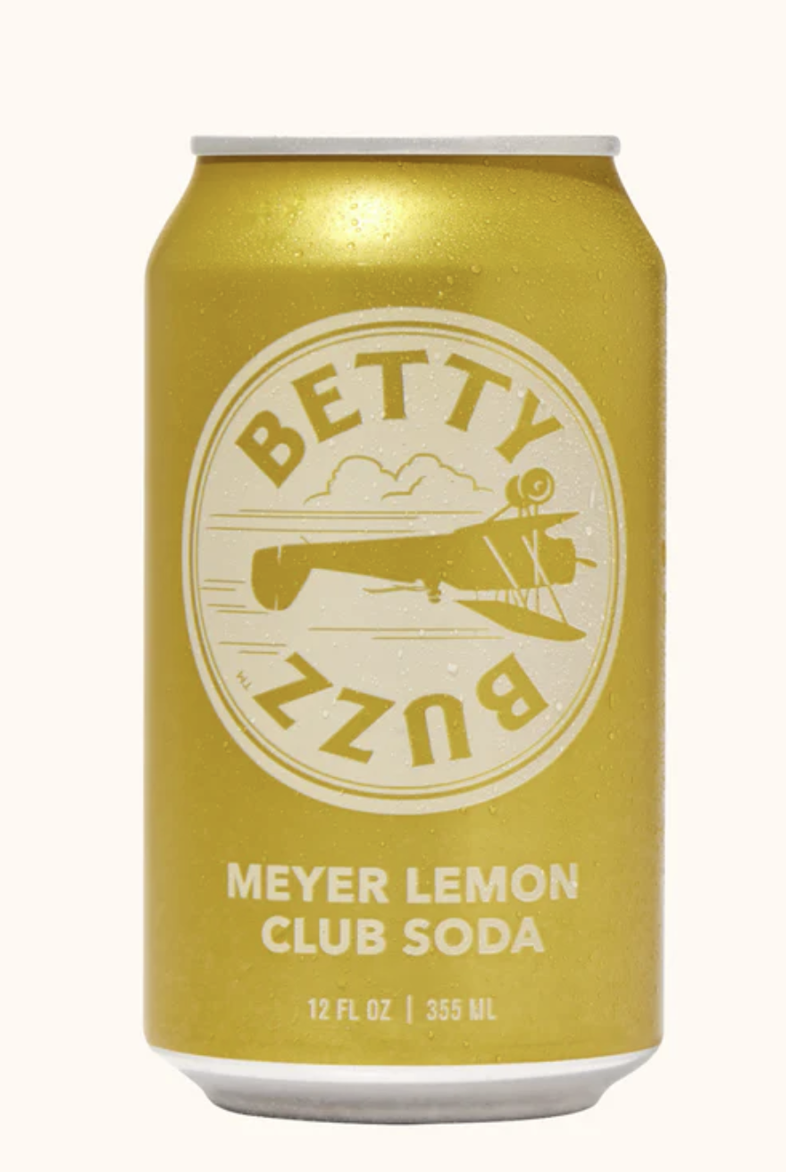 Photograph of product: BETTY BUZZ CLUB SODA MEYER LEMON