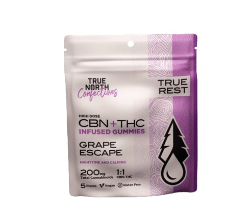 Photograph of product: True North - Grape Escape - 1: ummies - 200mg - Rest