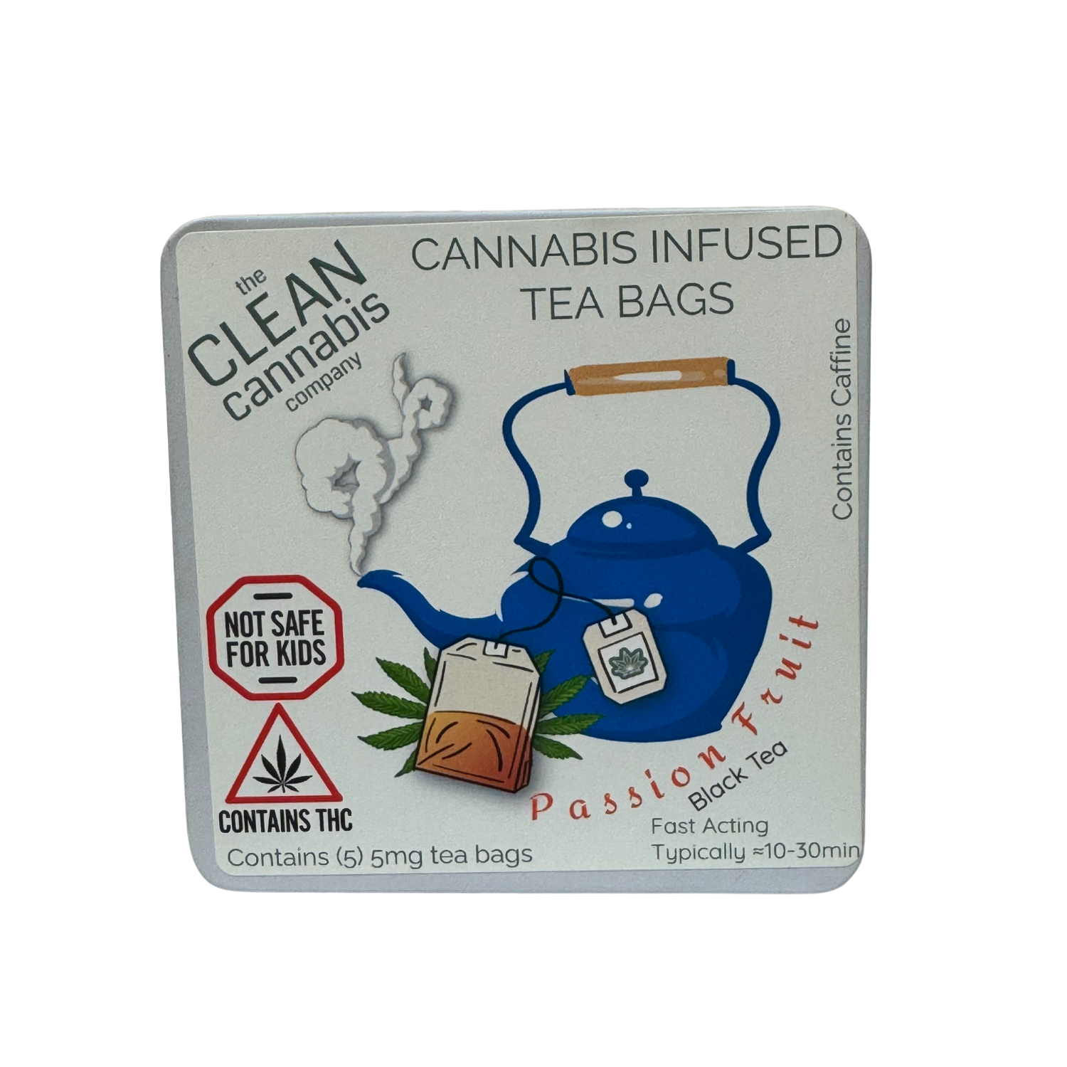 Photograph of Product: Cannabis Infused Fast Acting Tea Bags - Passion Fruit I 25mg I The Clean Cannabis Company
