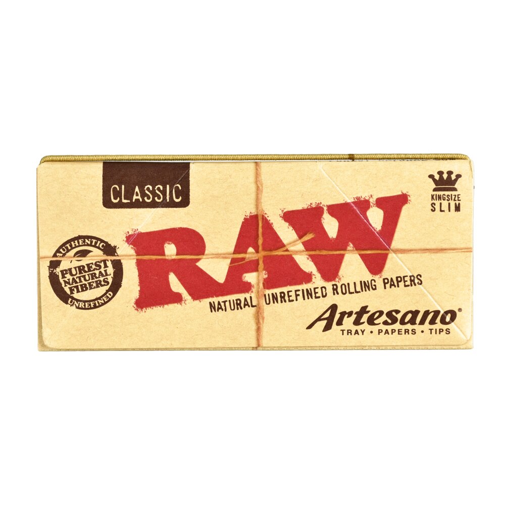 Photograph of product: RAW Artesano Tray Rolling Papers & Tips | King Size Slim