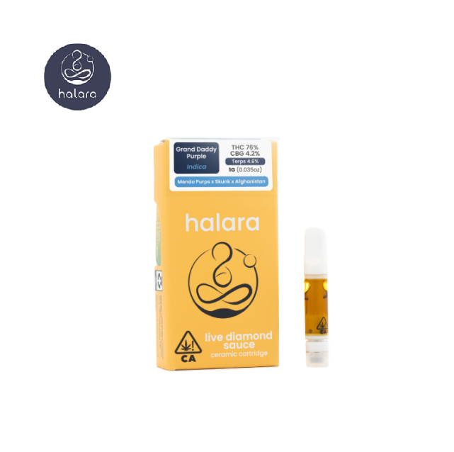 Photograph of product: GRAND DADDY PURPLE 1G LIVE RESIN SAUCE CARTRIDGE