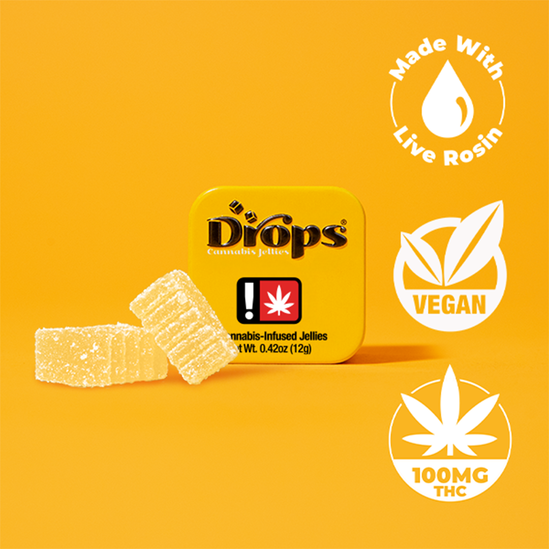 Photograph of product: Drops - LEMON - Jellies - (100mg) - S