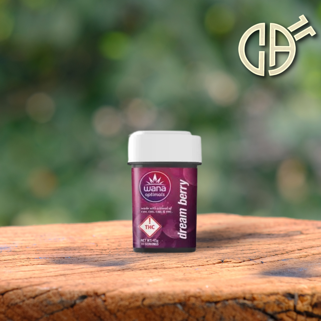 Photograph of product: Wana | Dream Berry 'Optimals' 4:2:1:1 Chews 10pk | 100mg