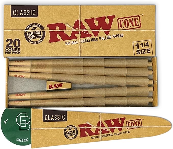 Photograph of product: RAW | Cones | 1 1/4 | Classic | 20PK