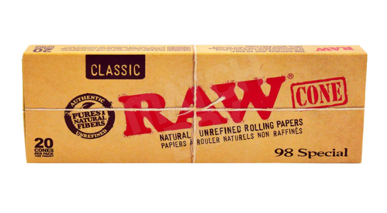 Photograph of product: RAW 98 Special Cones | 20-Pack