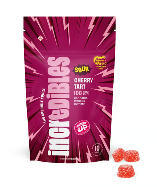 Photograph of product: Incredibles | Sour Cherry Tart | 10mg/10pk Gummies