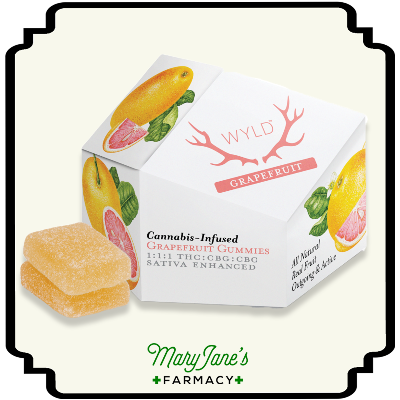 Photograph of product: Grapefruit 1:1:1 CBG:CBC:TH-oui Gummies 10-Pack | 100mg