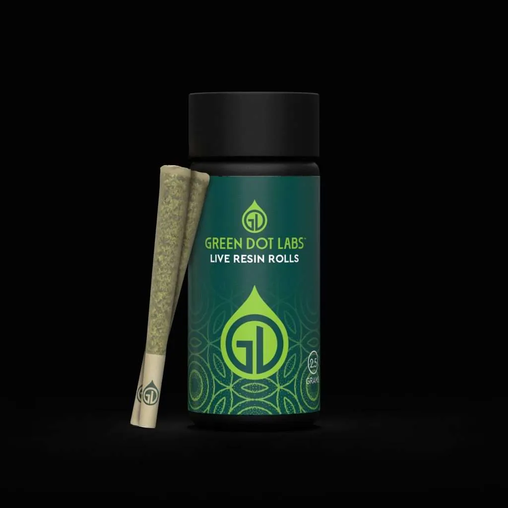 Photograph of product: Green Dot | Live Resin Rolls | Lemon Butter Rum x Fuchsia (H)