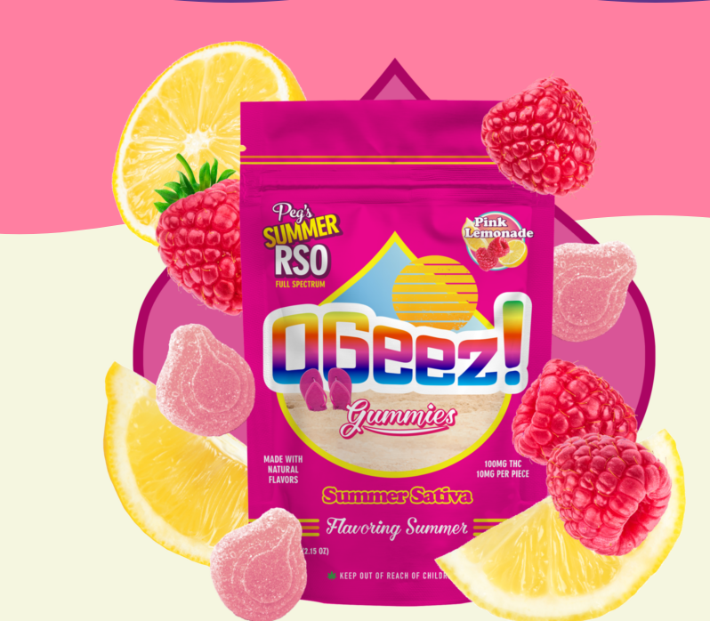 Photograph of product: Peg's Summer Pink Lemonade - RSO - 10 pack