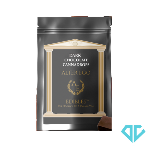 Photograph of product: Alter Ego Dark Chocolate Cannadrops 200mg