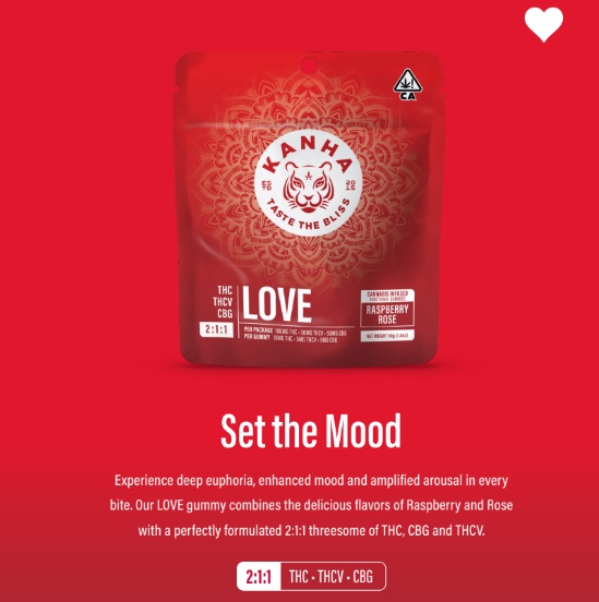 Photograph of product: Love Raspberry Rose - 100mg 20PK Nano Gummies