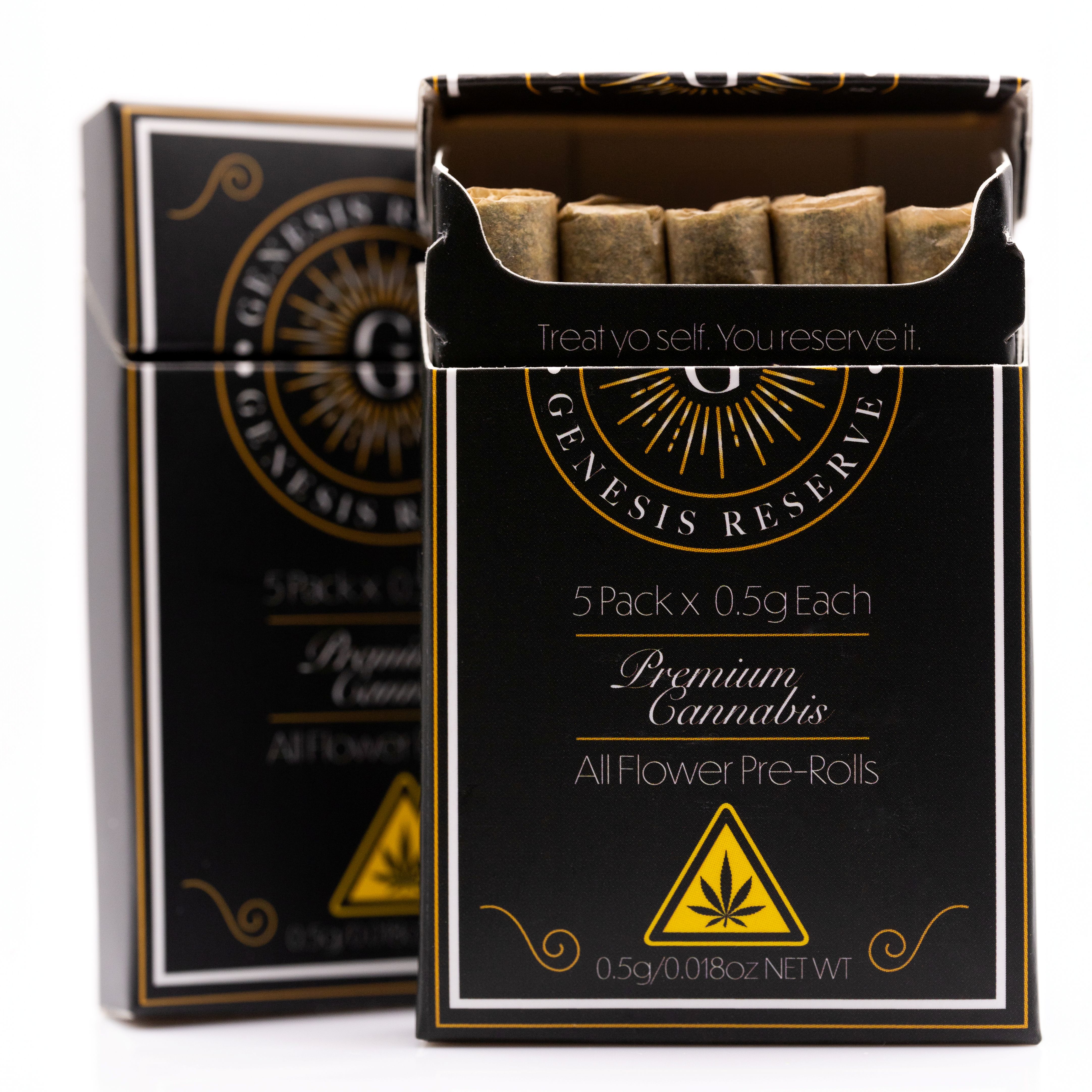 Photograph of product: Genesis Reserve Flower Pre-Roll Mafia Funeral (5pk)