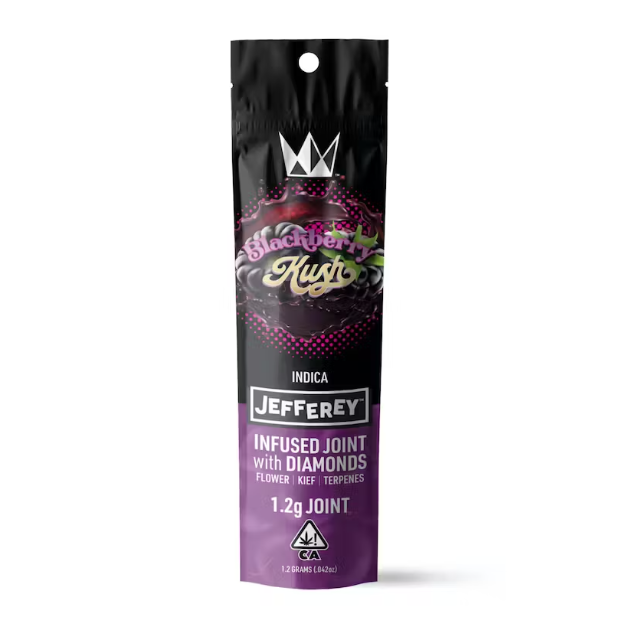 Photograph of product: West Coast Cure - Blackberry Kush Jefferey Infused Preroll 1.2g