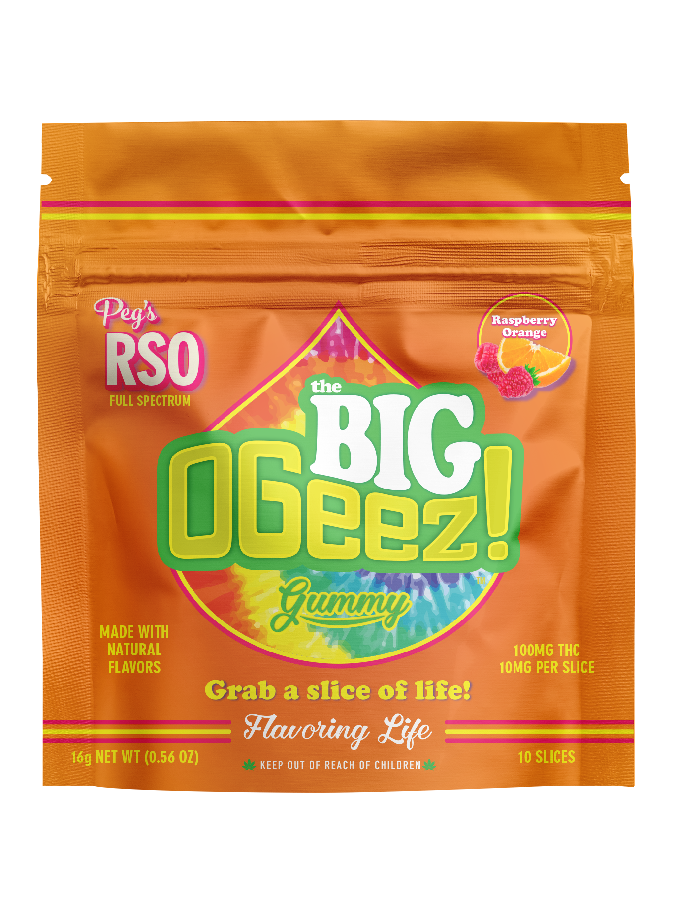 Photograph of product: 100mg Gummy (The Big RSO Raspberry Orange)