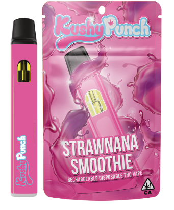Photograph of product: Disposable Pen [RECHARGEABLE] | Kushy Punch | Strawnana Smoothie
