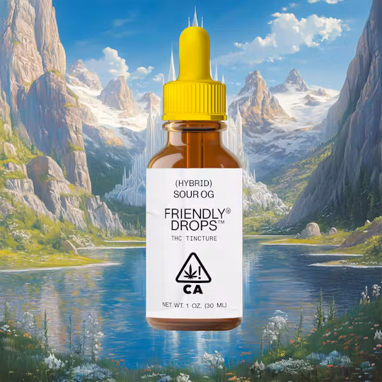 Photograph of product: Friendly Brand - Sour OG - Hybrid - 1000mg Full Spectrum Tincture