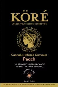 Photograph of product: Kore Peach Gummies - 100mg