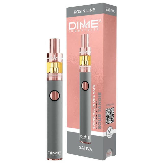 Photograph of product: Dime Industries Rosin | 600mg - Sour Tangie - Disposable - Oui'd - 