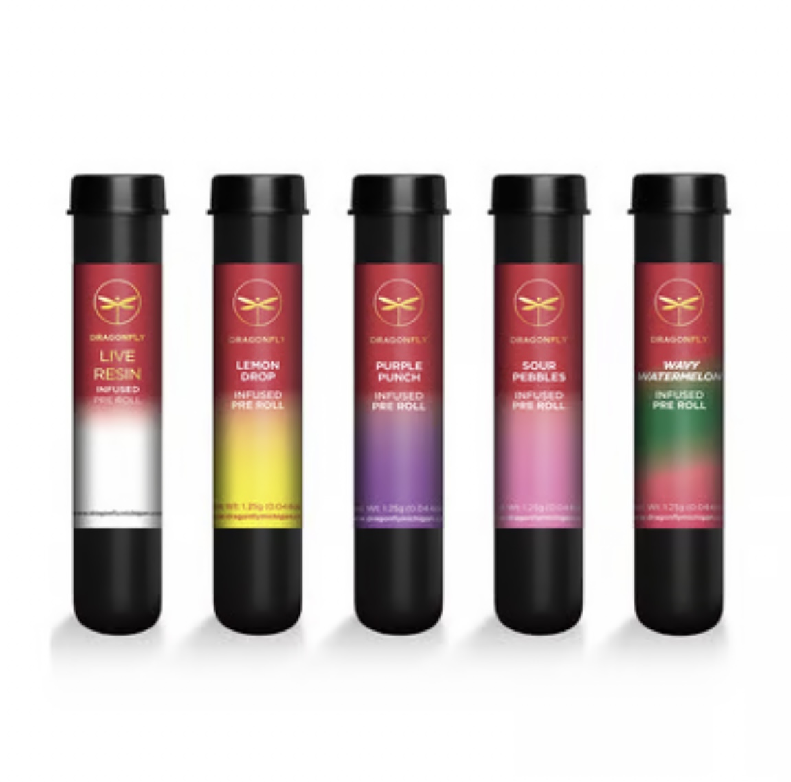 Photograph of product: AU Dragon Fly: Just Peachy Infused Preroll