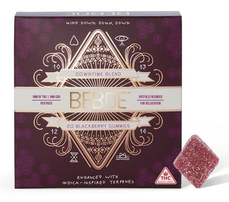 Photograph of product: Beboe Gummy (Thick) 20pk/100mg- Downtime (1:1)