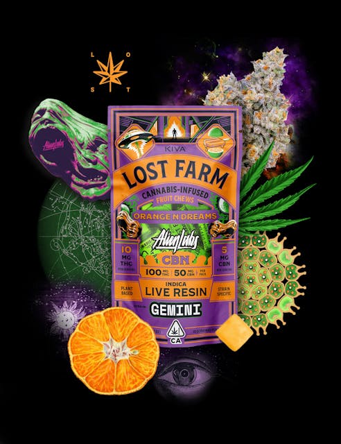 Photograph of product: Gemini Orange N Dreams Fruit Chews CBN 10:5 - Edible