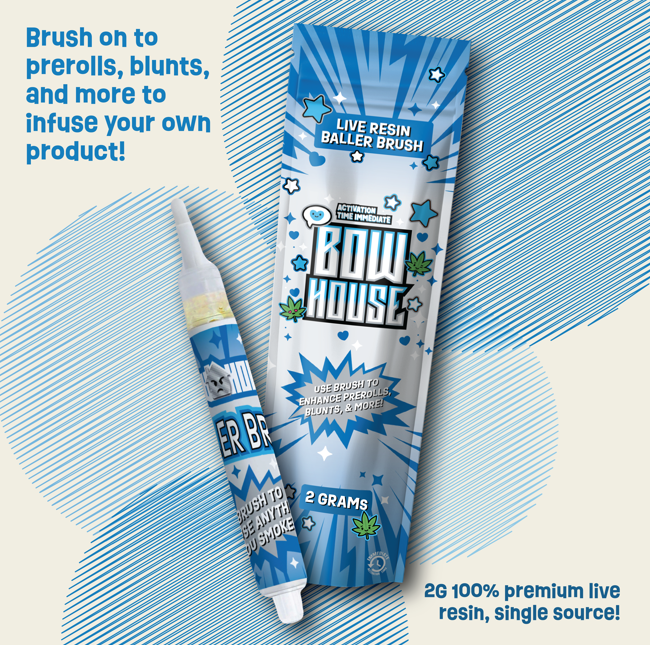 Photograph of product: Bow House | Pink Guava Live Resin Infusion Brush