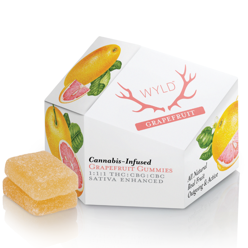 Photograph of product: WYLD Grapefruit CBG:CBC