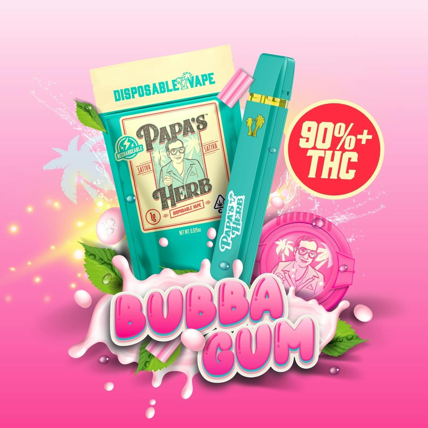 Photograph of product: BUBBA GUM (1g) Disposable Vape Cartridge