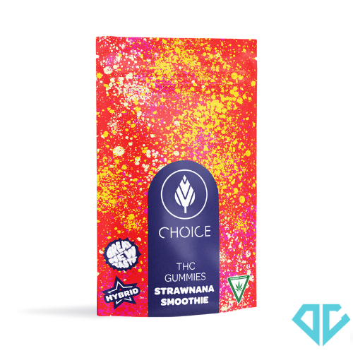 Photograph of product: Choice Strawnana Smoothie Gummies 200mg (REC)