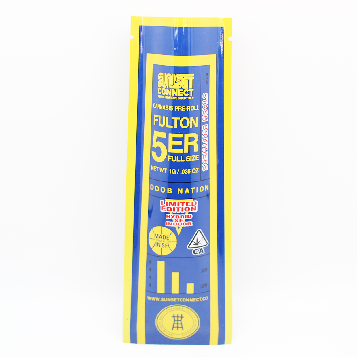 Photograph of product: 1g Doob nation Preroll - Sunset Connect