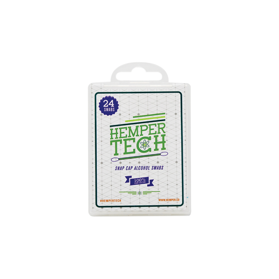 Photograph of product: HEMPER Tech Snapcap Alcohol Swabs - 24pck