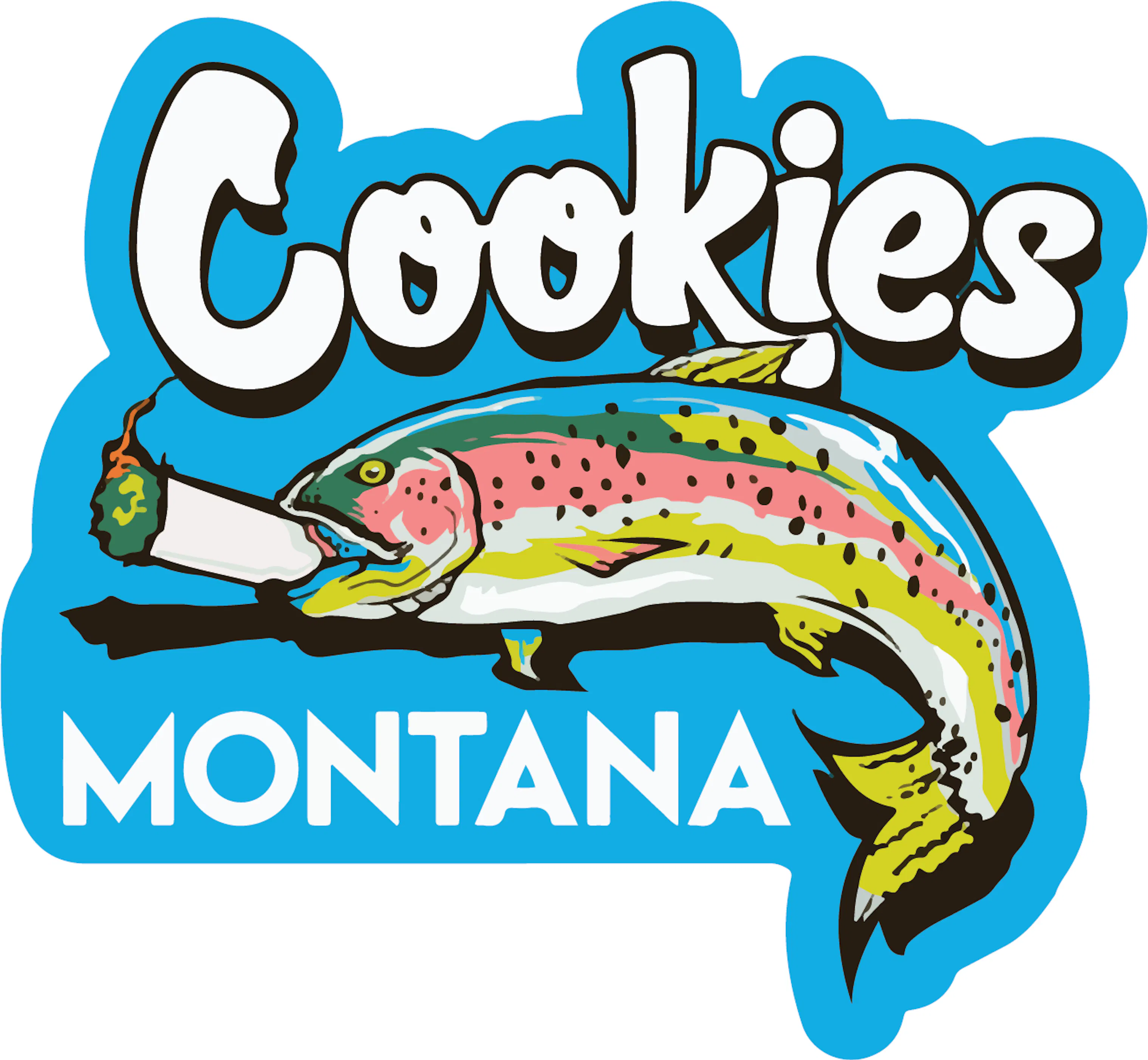 Photograph of product: Cookies Montana Trout Sticker