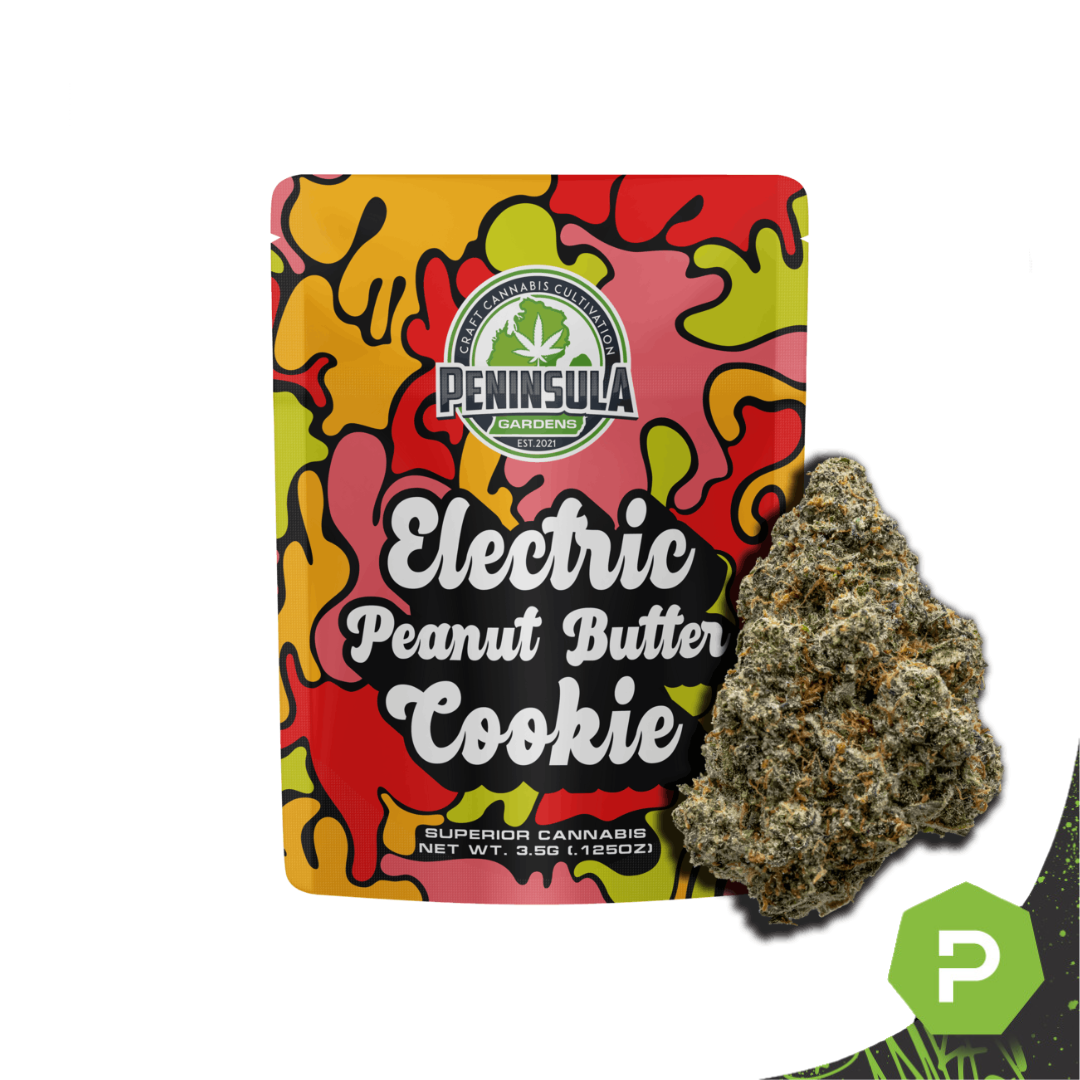Photograph of product: Electric Peanut Butter Cookie | 3.5g Prepackaged Flower
