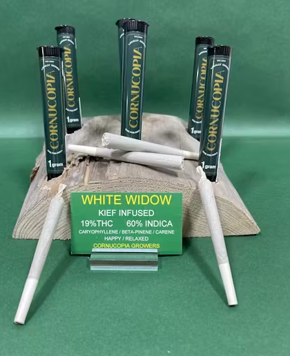 Photograph of product: Cornucopia Growers | White Widow Kief Infused Preroll