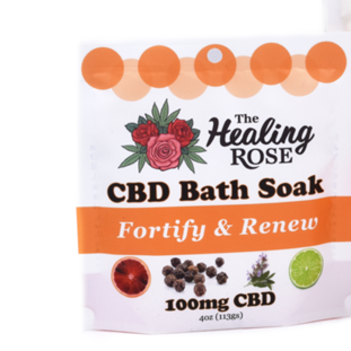 Photograph of product: The Healing Rose - Bath Soak - Fortify & Renew - 100mg CBD
