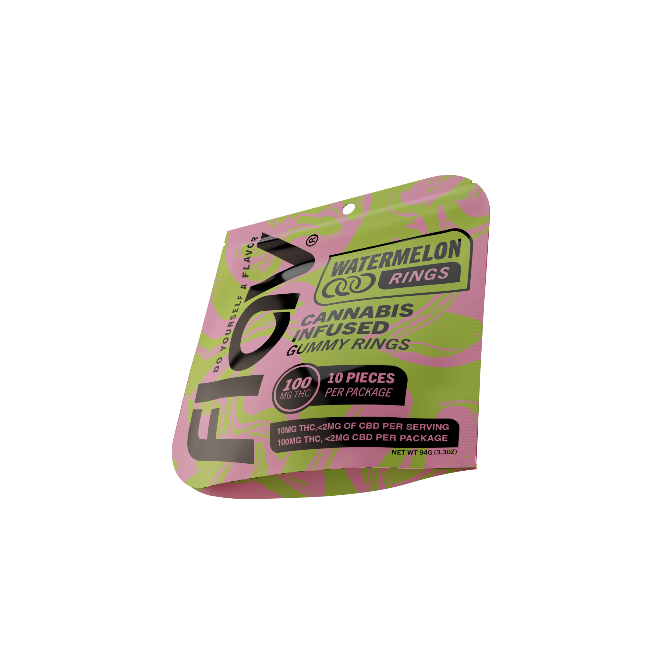 Photograph of product: Edible Gummies | Flav | Watermelon Rings | 100mg