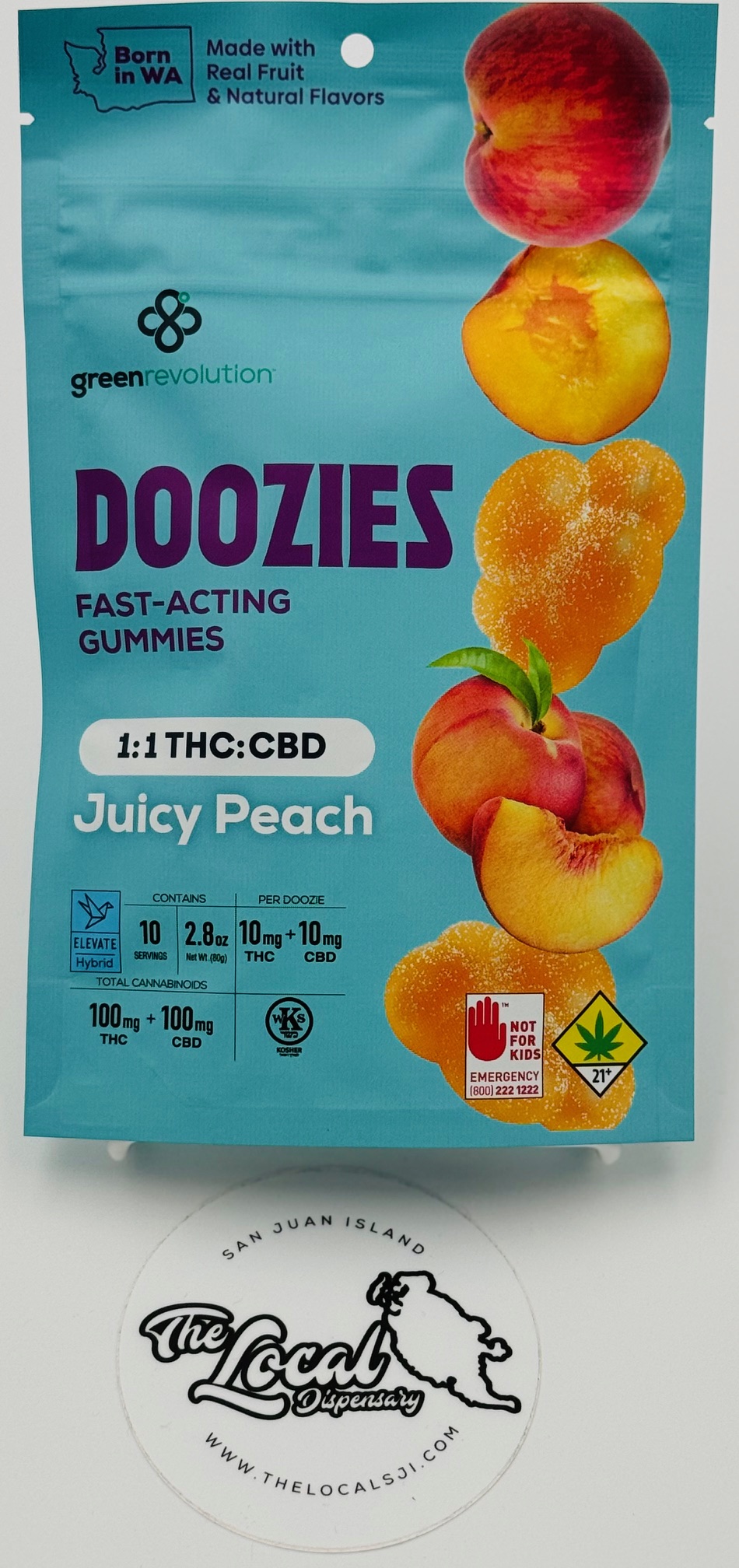 Photograph of product: Peach Elevate 1:1 Doozies 10pk