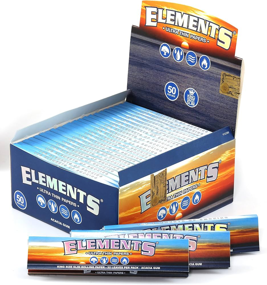 Photograph of product: Elements | Rice Rolling Papers | King SIze Slim