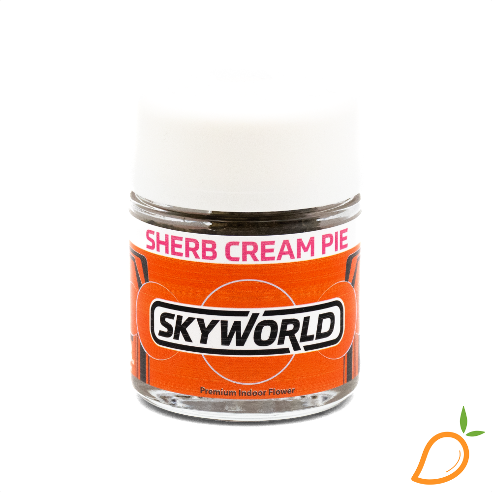 Photograph of product: 3.5g Sherb Cream Pie Prepackaged Flower Skyworld
