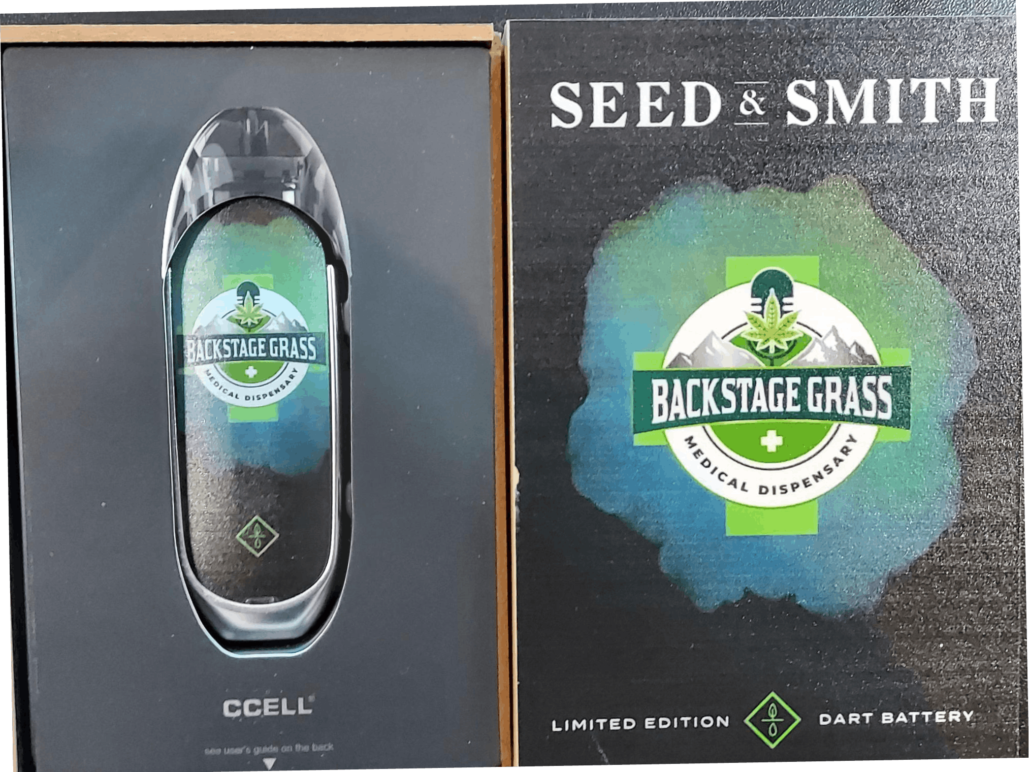 Photograph of product: SEED & SMITH - BACKSTAGE GRASS DART BATTERY - LOGO