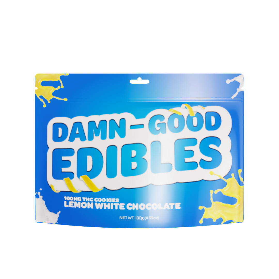 Photograph of product: Damn-Good Lemon White Chocolate Cookies 100 MG [10pk]