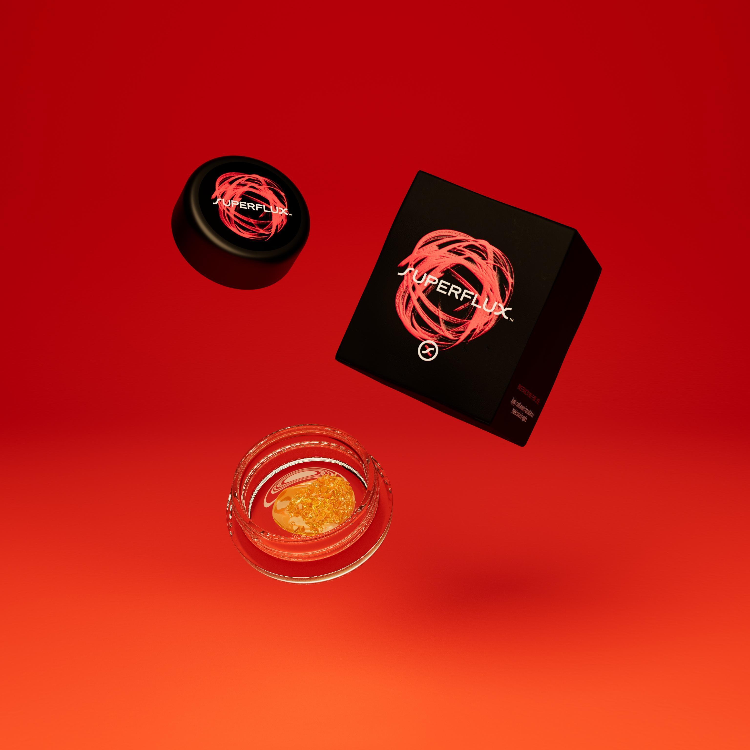 Photograph of product: Superflux - Huckleberry Runtz - 1g Cured Resin | Budder