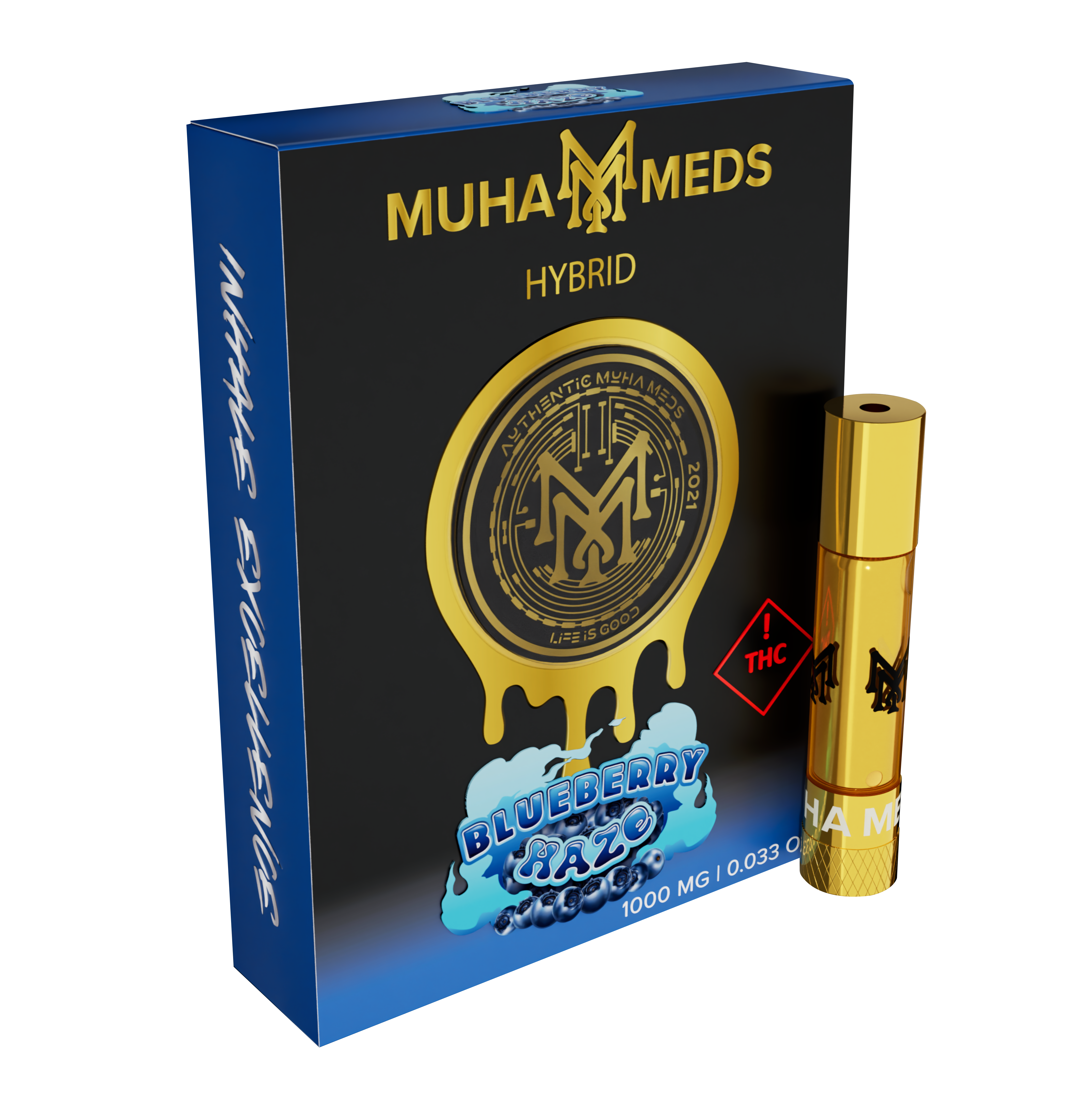 Photograph of product: 1g Blueberry Haze Muha Meds cart - 1.00