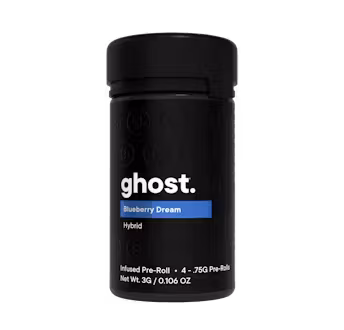 Photograph of product: GHOST | Blueberry Dream | Infused Pre Rolls | .75g 4pk