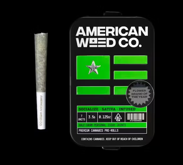 Photograph of product: American Weed Co. | Citrus Bomb | Diamond Infused Preroll 7pk | 3.5g