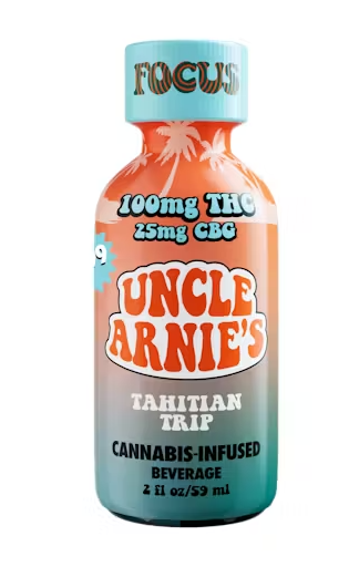 Photograph of product: Tahitian Trip [S/H] | 4:1 TH-oui:CBG 2oz 100mg Beverage | Uncle Arnie's