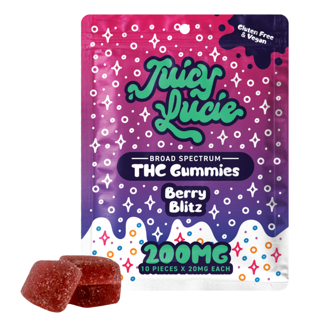 Photograph of product: Juicy Lucie | Berry Blitz Gummies | 10x20mg | 200mg