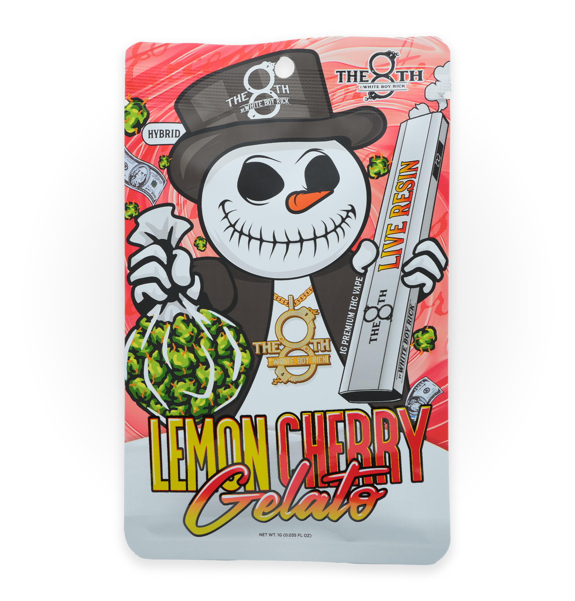 Photograph of product: Lemon Cherry Gelato | 1G Live Resin Disposable Cart