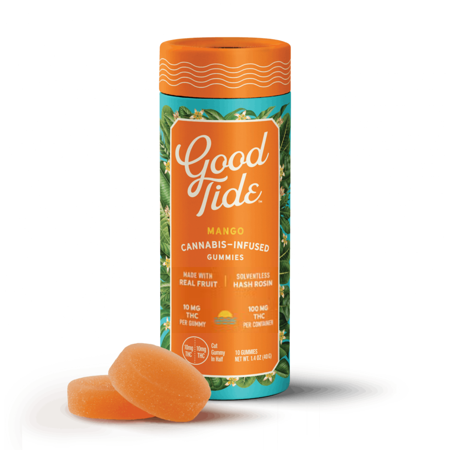 Photograph of product: GOOD TIDE SOLVENTLESS GUMMIES - MANGO